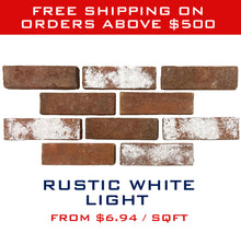 Load image into Gallery viewer, Thin Brick Veneer - Artisanal Collection - Rustic White Light