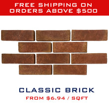 Load image into Gallery viewer, Thin Brick Veneer - Artisanal Collection - Classic Brick
