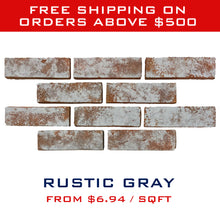 Load image into Gallery viewer, Thin Brick Veneer - Artisanal Collection - Rustic Gray
