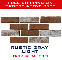 Load image into Gallery viewer, Thin Brick Veneer - Artisanal Collection - Rustic Gray Light
