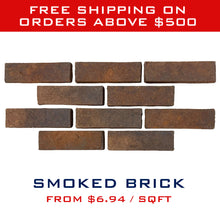 Load image into Gallery viewer, Thin Brick Veneer - Artisanal Collection - Smoked Brick
